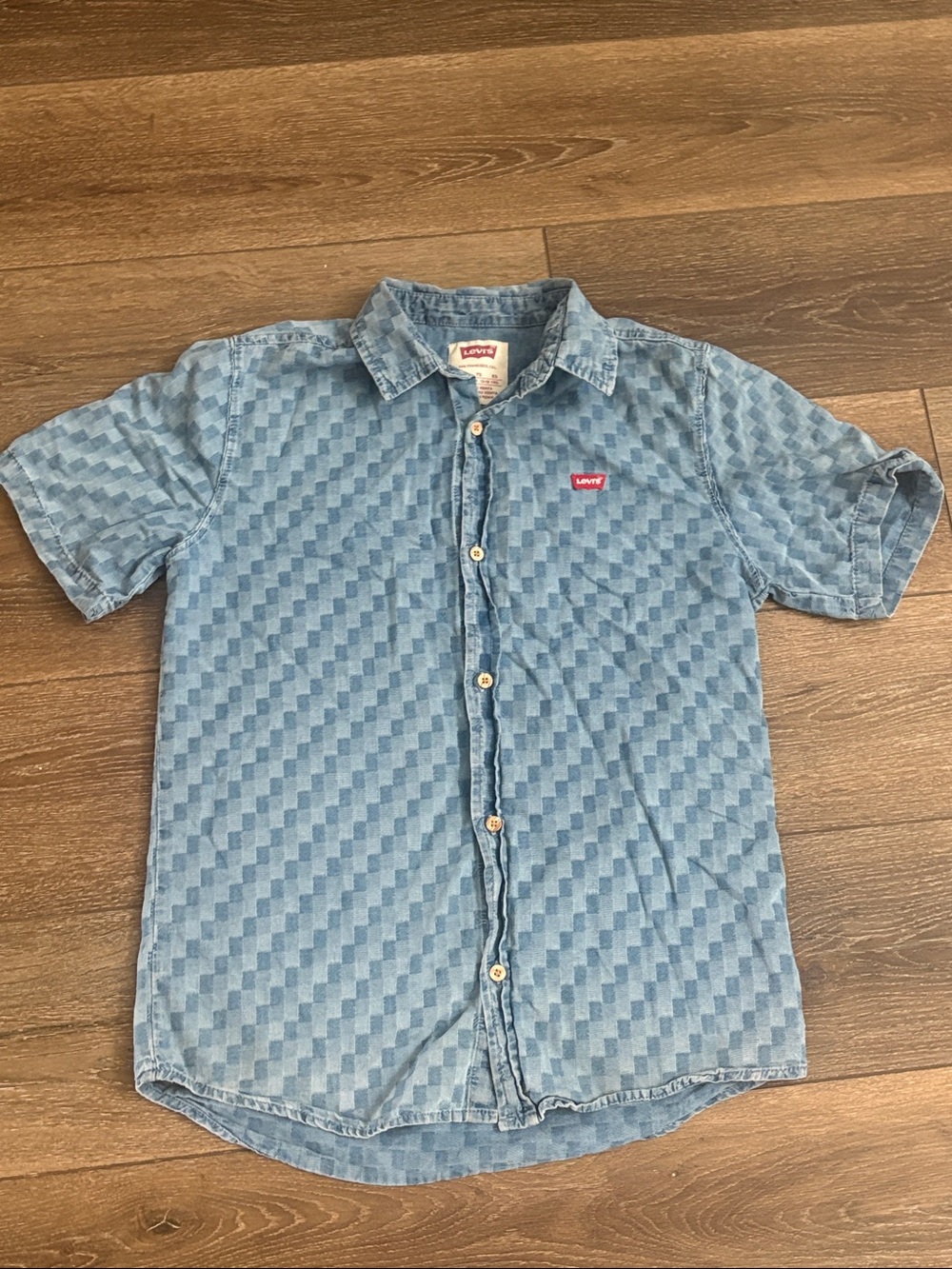 Levi's Checkered Denim Button-Down Shirt